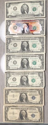 X 6 $1 Bills From 1935, 1957,2006, 2013, 2017 Collectable $1 Bill $2bills  2003 - Image 1 of 4