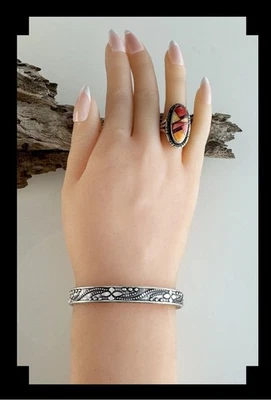 White Fox Creation: Sterling Silver Stackable Bracelet - Image 1 of 4