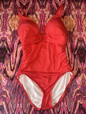 MICHAEL KORS O-RING ONE PIECE SWIMWEAR, Orange, MIMOSA , SIZE 14 EUC - Image 1 of 4