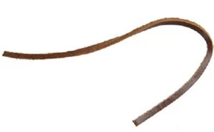 LOT de 8 METRES - 8M FIL LACET CORDON PLAT vrai CUIR CHOCOLAT et BRUT 3 x 2mm - Foto 1 di 2