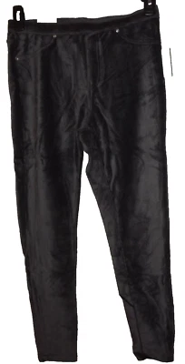 Leggings para mujer Croft & Barrow X-grandes grises elásticos algodón pana imitación mosca Foto 1 de 4