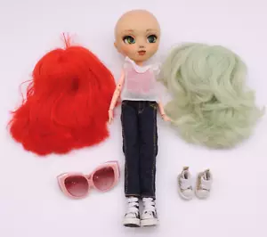 Big Eyes Doll 12" Freckles 2 Unattached Wigs, Accessories Articulated, Eyes Move - Picture 1 of 24