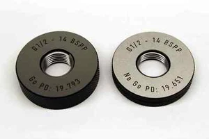 NEW G 1/2 14 BSPP SOLID PIPE THREAD RING GAGE .5 GO NO GO PD'S = 19.793 & 19.651 - Picture 1 of 1