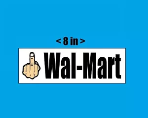 Vinyl Autoaufkleber - F Walmart Anti Corporations Evil Mittelfinger Corrupt - Bild 1 von 1