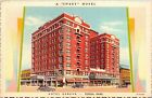 Sweet Hotel Hotel Kansan Streetview Downtown Topeka Kansas Linen Postcard