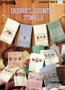 Debbie's Country Towels by Debbie Mumm Tulips, Bunnies, Cats Leaflet 785 NOS - Picture 1 of 2