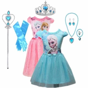 Disney Princess Kids Baby Elsa Anna Frozen Costume Halloween Party Girls Dress - Picture 1 of 9