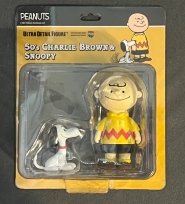 50's Charlie Brown & Snoopy. #618. Medicom Toy. Ultra Detail Figure. NEW/SEALED. - image 1 of 2