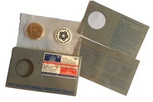 BICENTENNIAL 1974 FIRST DAY COVER AMERICAN REVOLUTION JOHN ADAMS COIN 4 STAMPS - Picture 1 of 9