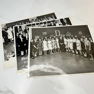 Lot of 3 - 1960s Coca Cola Bottling Company Top Ten Dance Party Glossy Photos - Picture 1 of 4
