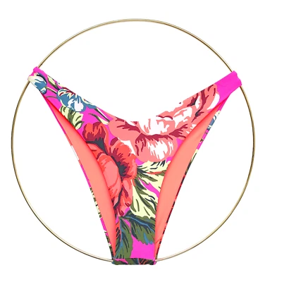 Maaji Fuchsia Agate Splendour High Leg Cheeky Bikini Bottoms sz S pink - Image 1 of 2