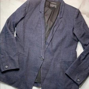 Club Monaco Italian Wool Navy Blazer One Button Size 8 - Picture 1 of 5