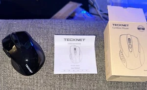 TECKNET Wireless USB Mouse 6 Buttons 5 DPI Levels Cordless Mac PC Laptop - Picture 1 of 2