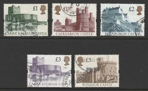 1992/5 CASTILLO ALTO VALOR JUEGO DE 5 SG1611/14 BONITO/BUENO USADO - Imagen 1 de 1