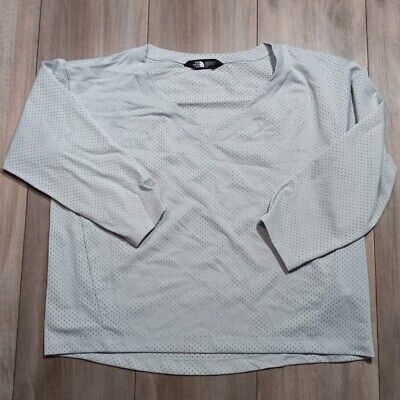 The North Face Women's Cropped Top V-Neck Jersey 3/4 Sleeve Size Large • 10€