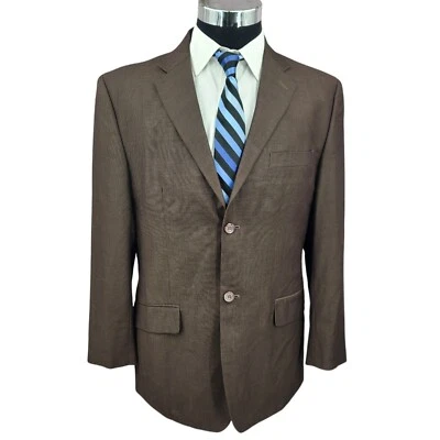 Claiborne Blazer Mens 42R Brown Modern Fit Sports Coat Jacket 2 B Vented - Image 1 of 4
