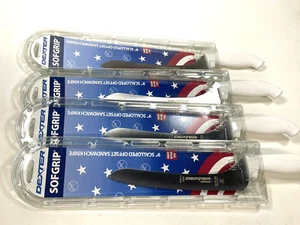 Dexter 9" Sofgrip Offset Sandwich Knife Serrated Slicer SG163-9SC-NSF Lot Of 4 - Picture 1 of 4