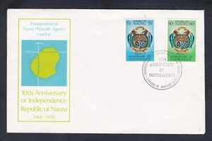 1978 NAURU 10th ANNIVERSARY INDEPENENCE DECIMAL STAMP FIRST DAY COVER #11 - Picture 1 of 1