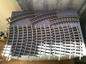 LGB G SCALE BRASS MODEL RAILROAD TRACK 11 R=600 MM USED LOOKS CLEAN - Picture 1 of 11