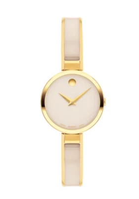 Reloj de cuarzo suizo con brazalete con incrustaciones de cerámica Movado Museum Moda 0607867 nuevo con etiquetas Foto 1 de 4