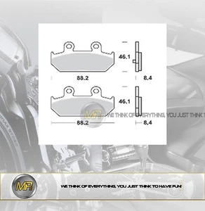 SUZUKI BURGMAN (5 fori / holes) 650 DAL 2004 AL 2012 PASTIGLIE FRENO POSTERIORI - Imagen 1 de 1