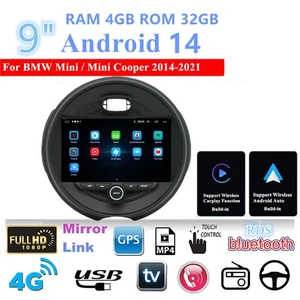 Fit For Mini Cooper F56 2014-2021 9'' For Carplay Android Auto Stereo Car Radio - Picture 1 of 21