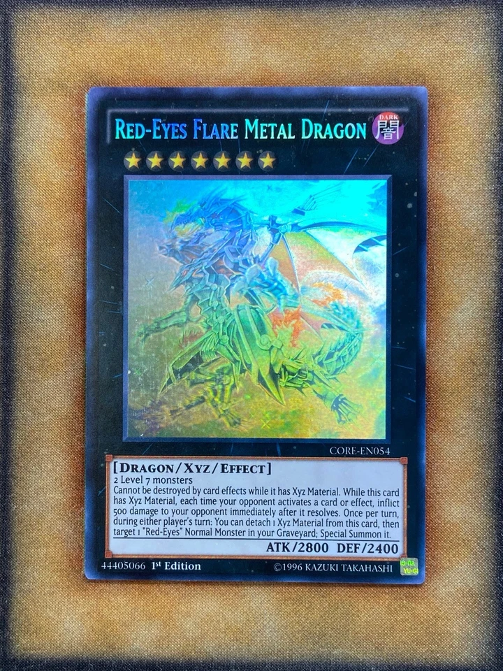 Yugioh Red-Eyes Flare Metal Dragon CORE-EN054 Ghost Rare 1st Ed VLP - Image 1 of 4