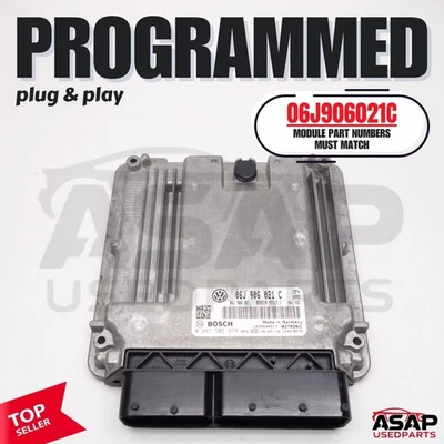 🐔 PROGRAMMED PLUG & PLAY ECM ECU 2.0T VW VOLKSWAGEN PASSAT CC 2010 06J906021C - Image 1 of 4