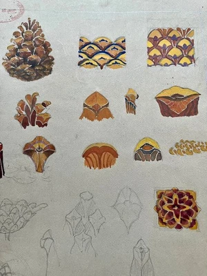 dessin original signé de Pierre Agnès, vers 1915. - Photo 1/4