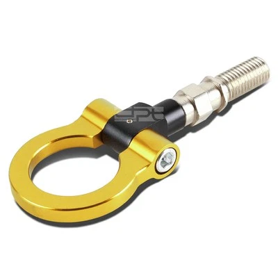1.88"OPENING JDM JAPANESE CAR ALUMINUM GOLD RACING TOWING TOW HOOK HAULING KIT - Image 1 of 4