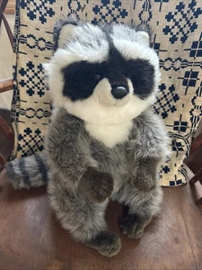 Vintage 1991 LA-Z-BOY Waschbär Stofftier Plüsch Werbung Lebensgroß Talking Works 14 Zoll - Bild 1 von 8