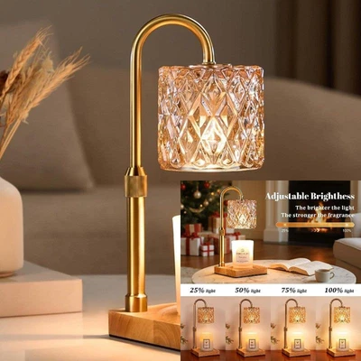 Hong-in Candle Warmer Lamp with Timer -Dimmable Adjustable 12.4 Height, Amber  - Image 1 of 4