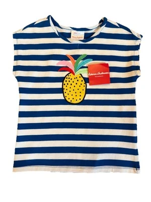 hanna andersson Stripey Art Tee Pineapple Size 5 (110) NWT - Image 1 of 4