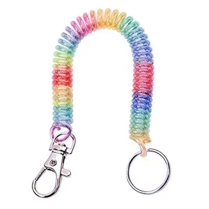 Mini Skater 7 inch Retractable Spiral Spring Coil Keychain Theftproof Anti - Photo 1 sur 7