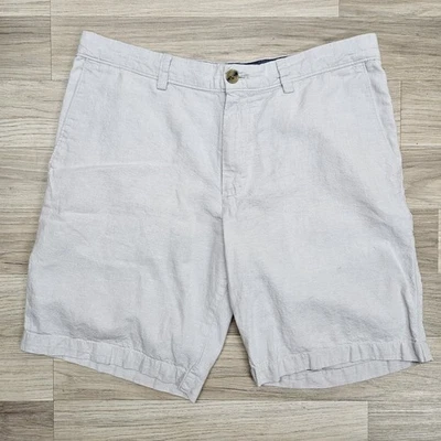 Banana Republic Mens Aiden Shorts Beige Chino Size 33 Linen Cotton  - Image 1 of 4