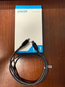 Anker USB-A (Lightning) to USB-C-3 feet-Braided-For Apple/I-Phone -MFi-Certified - Picture 1 of 3