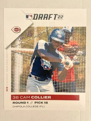 Cam Collier AUTO SIGNED 8x10 Cincinnati Reds Prospect GTP - Image 1 of 2