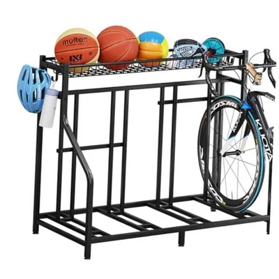 Bike Rack Storage Stand Organizer Floor Holds 4 Bicycle Parking 4 Bike Stand - Image 1 of 4