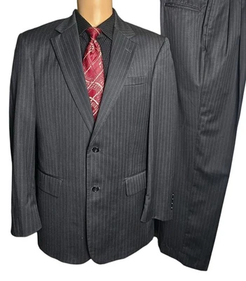 Jos. A. Bank Signature Collection Wool Gray Stripe Suit Men 39R - 33x31 Classic - Image 1 of 4
