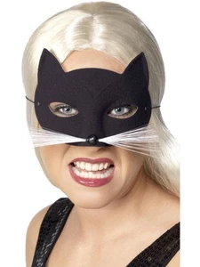 Smiffys Cat Eyemask, Black - Picture 1 of 3