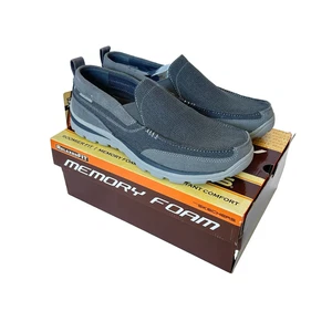 Zapato sin cordones Skechers Superior Milford para hombre 64365 tela carbón/gris talla 12 - Imagen 1 de 8