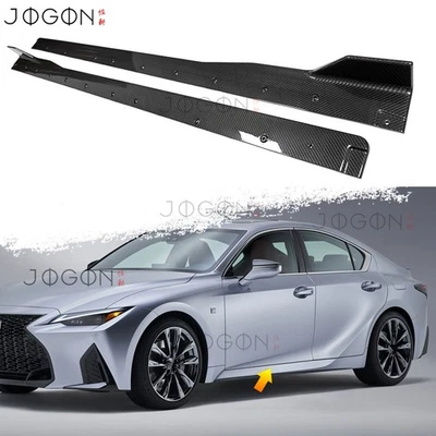 IS300 Real Carbon For Lexus IS350 IS500 IS F 2021+ Side Body Skirt Protector Kit - Image 1 of 4