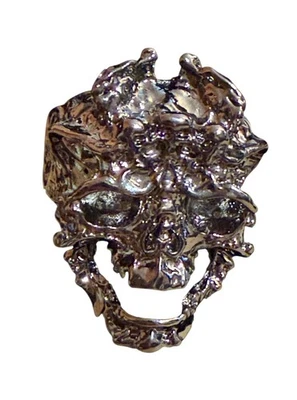 Anillo The "Rogue Skull" Talla 9 Negro Rodio Chapado - Anillo de Acero Titanio Foto 1 de 4