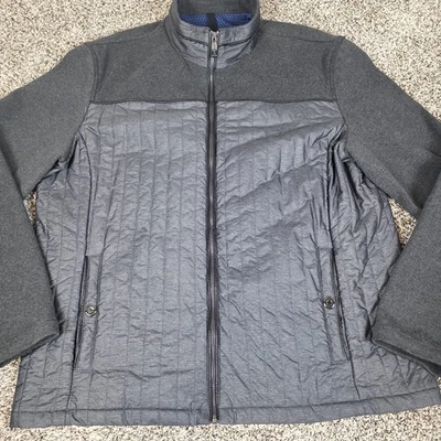 Chaqueta acolchada Johnston Murphy para hombre XL gris cremallera completa informal campo Foto 1 de 4