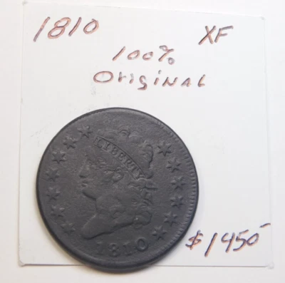 SCARCE 1810 CLASSIC HEAD LARGE CENT - 100% ORIGINAL, NEVER EVEN WIPED OFF!!!!! ⭐ - Image 1 of 4