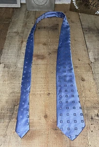 CELINE Paris Tie Necktie Men 100% Silk Baby Blue Classic Luxury - Picture 1 of 4