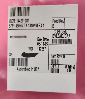 ADTRAN 1442110G1, SFP 1490NM TX 1310NM RX 10KM - Image 1 of 2