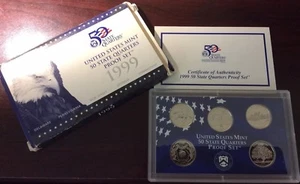 1999-S United States Mint 50 State Quarters Proof Set ~INV#734 - Picture 1 of 8