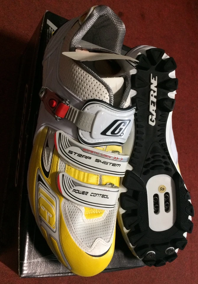 Shoes Mountain Bike Gaerne G. BS MTB Shoes 45 Yellow Made IN Italy zapatos de bicicleta Foto 1 de 1