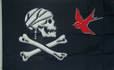 JACK SPARROW PIRATE SKULL & BONES FLAG NEW 3x5ft DOUBLE SIDED premium quality  - Image 1 of 4